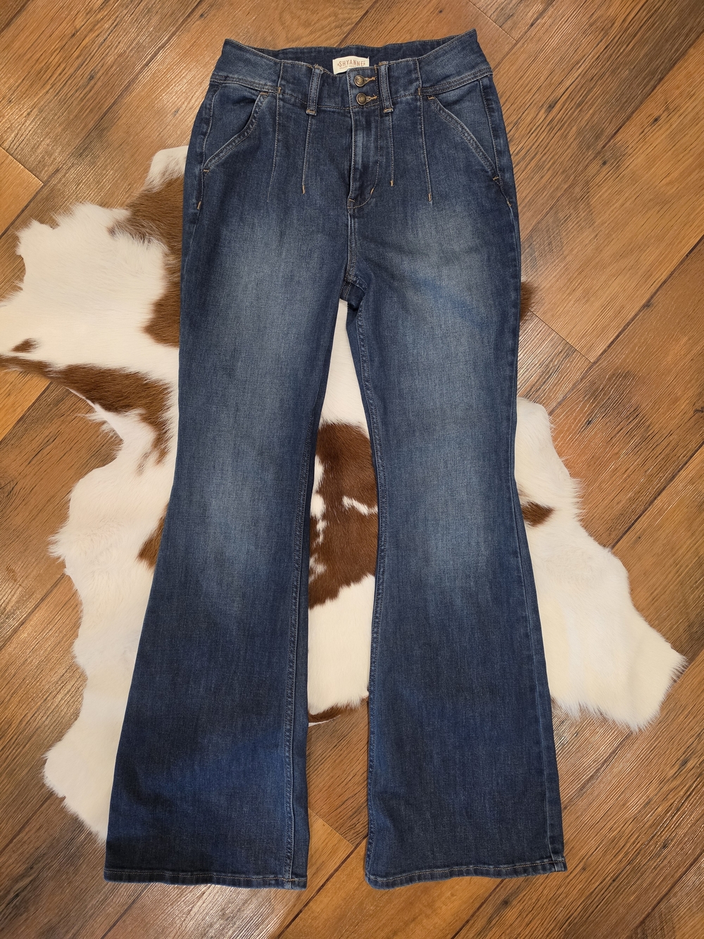 Shyanne Dark Blue Wide-Leg Jeans